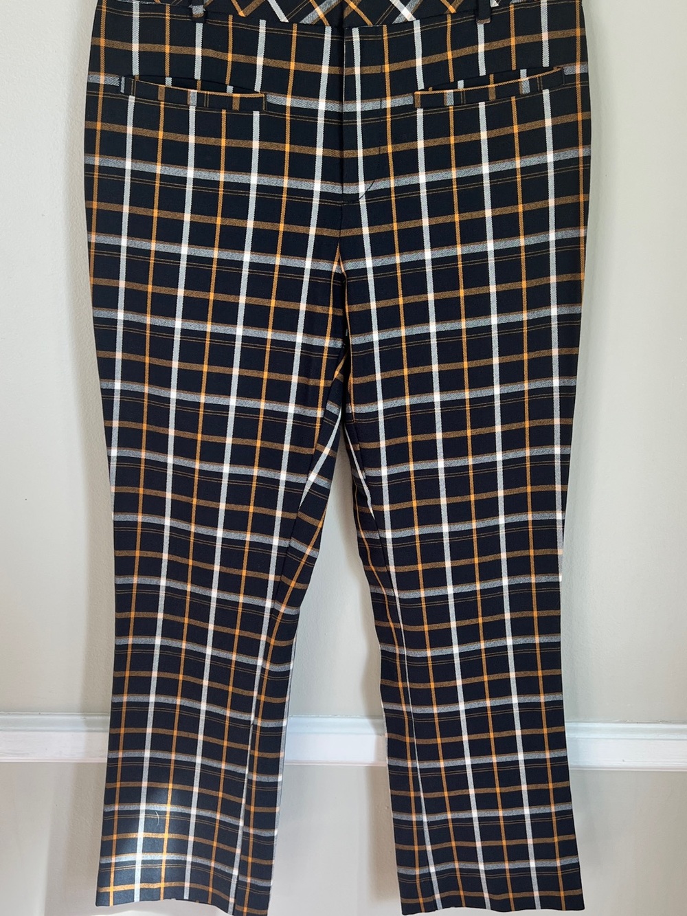Anthropologie Black Plaid Trousers Eclectic Grandpa